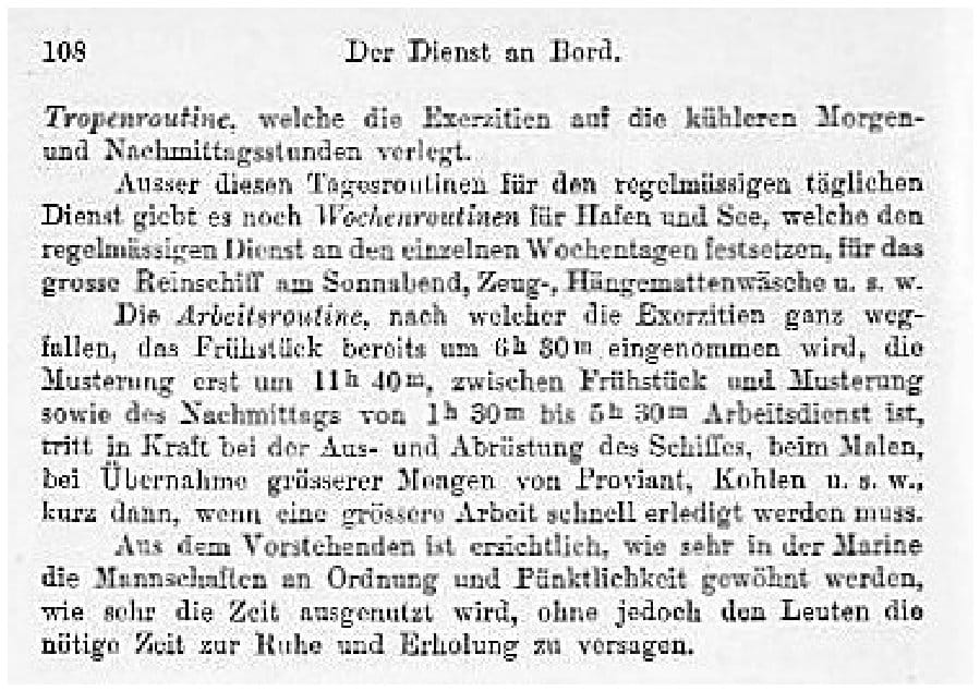 Der Dienst an Bord (Faksimile S. 108)